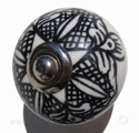 Porcelain doorknob Lakshmi blue