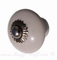 Porcelain doorknob - drawerknob Italy white