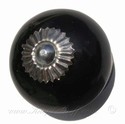 Porcelain doorknob - drawerknob black